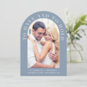 Invitation Photo Arch moderne QR Code Tout en un Mariage (Debout devant)