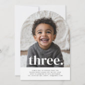 Invitation Photo Arche à deux côtés Jour d'anniversaire - Gar (Dos)