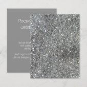 Invitation Photo argentée élégante de tape-à-l'oeil de (Devant / Derrière)