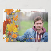 Invitation photo Arrière - plan d'automne (Devant / Derrière)