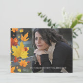 Invitation photo Arrière - plan d'automne (Debout devant)