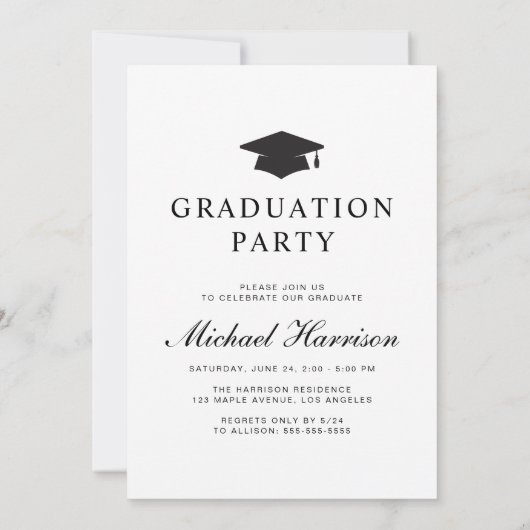 Invitation Photo Arrière - plan Graduation Party Vellum Overl (Dos)