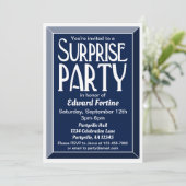 Invitation Photo Art déco de la Marine Anniversaire Surprise  (Debout devant)