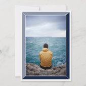 Invitation Photo Art déco de la Marine Anniversaire Surprise  (Dos)