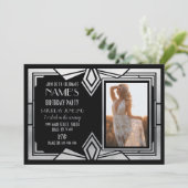 invitation photo Art déco des années 1920 Gatsby (Debout devant)