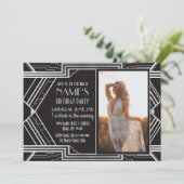 invitation photo Art déco des années 1920 Gatsby (Debout devant)
