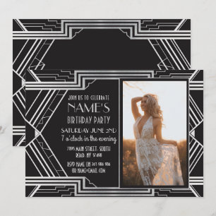 invitation photo Art déco des années 1920 Gatsby