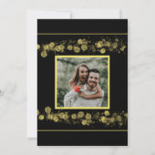 Invitation Photo artistique moderne Black Gold (Dos)