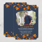 Invitation photo automnale de polygone (Devant / Derrière)