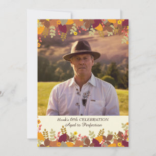 Invitation photo avec bordure d'automne