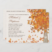 Invitation photo avec douche d'automne Couples (Devant / Derrière)