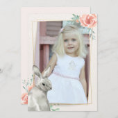 Invitation photo avec lapin en image par image (Devant / Derrière)