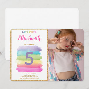 Invitation photo avec peinture modifiable