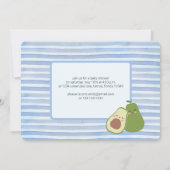 Invitation Photo Avocado Baby shower de jumeaux neutres selon (Dos)
