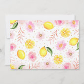 Invitation Photo Baby shower à la limonade florale (Dos)