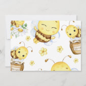 Invitation Photo Baby shower d'abeilles miel (Dos)
