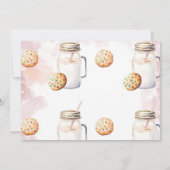 Invitation Photo Baby shower Fille Lait Et Cookies (Dos)