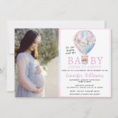 Invitation photo baby shower montgolfière (Devant)
