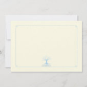 Invitation photo Baptême Bleu Profond (Dos)