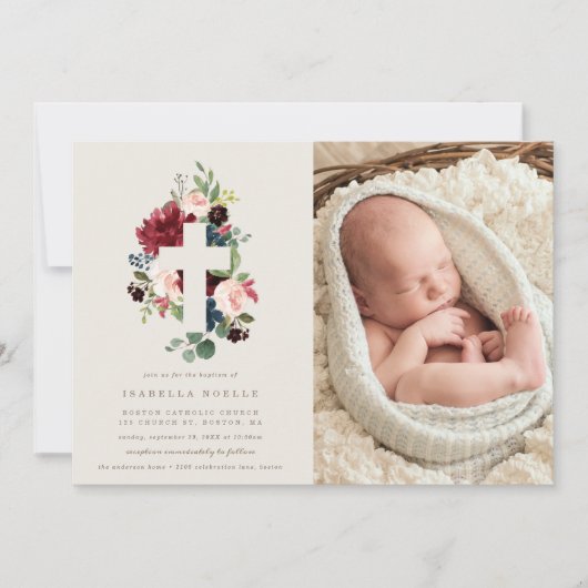 Invitation photo Baptême d'automne (Devant)