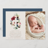 Invitation photo Baptême d'automne (Devant / Derrière)