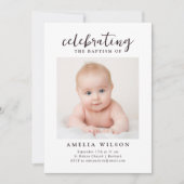 Invitation Photo Baptême simple (Devant)