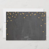 Invitation PHOTO BAPTISM Gold parties scintillant confetti ch (Dos)