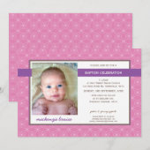Invitation PHOTO BAPTISM INVITE : glory 7L (Devant / Derrière)