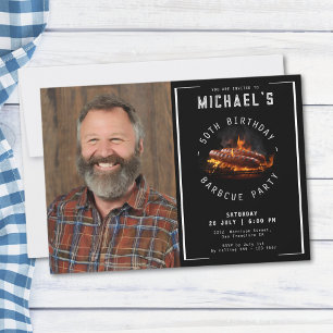 Invitation Photo Barbecue 50e fête d'anniversaire