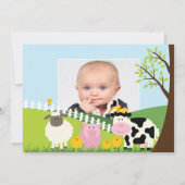 Invitation Photo Barnyard Animal Fun Birthday Party (Dos)