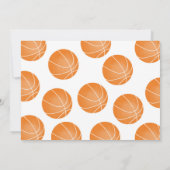 Invitation photo basket-ball noir (Dos)