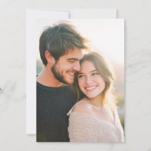 Invitation Photo beige romantique