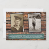 Invitation Photo Bereavity Sympathy Funeral Merci (Dos)