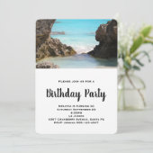 Invitation Photo Bermuda Coast & Tropical Sea Birthday (Debout devant)