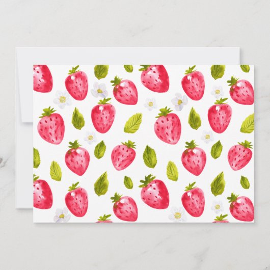 Invitation Photo Berry First Birday (Dos)