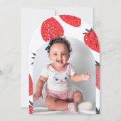 Invitation Photo Berry Premier anniversaire 1er Arc de fraise (Dos)