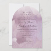 Invitation Photo Best Day Ever Lavender Watercolor Mariage (Dos)