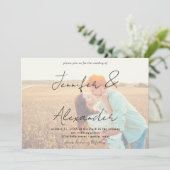 Invitation Photo & Big Names Horizontal Photo Mariage V2 (Debout devant)