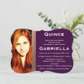 Invitation photo bilingue Quinceañera à deux côtés (Debout devant)