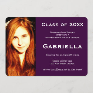 Invitation photo bilingue recto verso