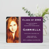 Invitation photo bilingue recto verso (Debout devant)