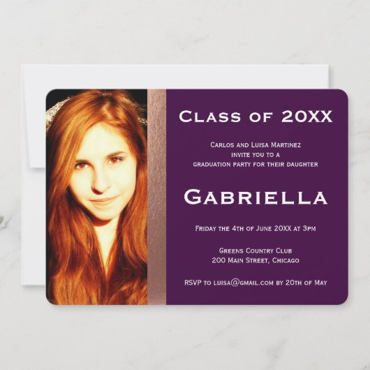 Invitation photo bilingue recto verso (Devant)