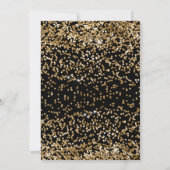 Invitation Photo Black Gold Enfants Fille 14e fête d'annivers (Dos)