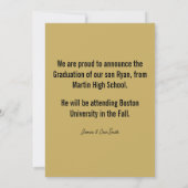 Invitation Photo Black Gold Script Calligraphy Balloon (Dos)