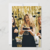 Invitation Photo Black Gold Typographie Cinquante-50e anniver (Dos)