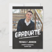 Invitation Photo Black Modern Grunge (Dos)