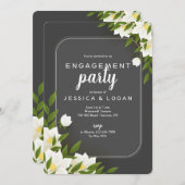 Invitation photo blanche et grise (Devant / Derrière)