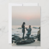 Invitation Photo bleu et blanc Floral Chinoiserie Mariage (Dos)