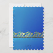 Invitation photo Blue and Gold Edging (Dos)