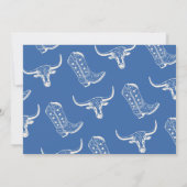 Invitation Photo Blue Cowboy Little Buckaroo Anniversaire (Dos)